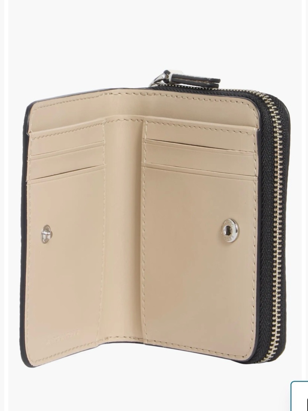 Marc Jacobs COMPACT leather Cream Wallet with Multicolor Daisy Print NWT - Picture 4 of 4